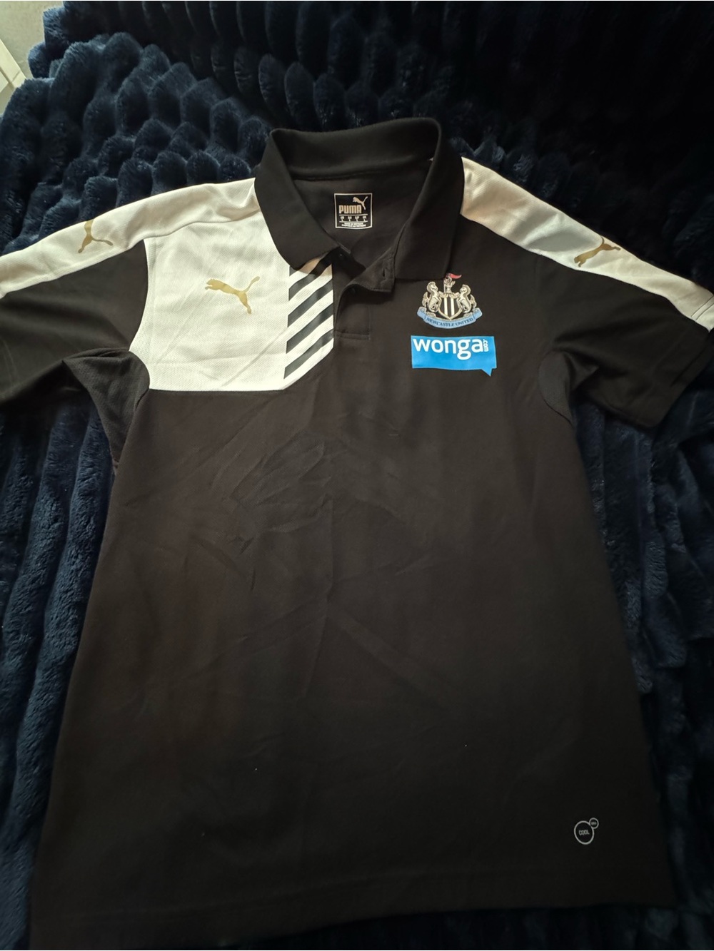 Newcastle United Training Jersey Football Polo Shirt Puma Mens Size L